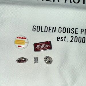Golden Goose Silver and Pink she lace charm Collection